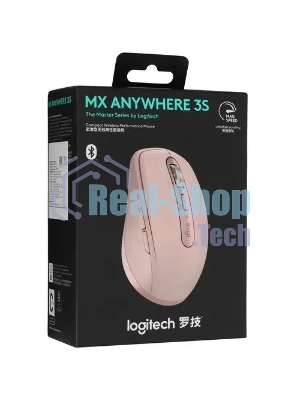 Мышь беспроводная/проводная Logitech MX Anywhere 3S розовый, 8000 dpi, радиоканал, Bluetooth, USB, кнопки - 6