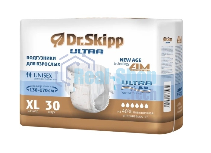 Подгузники для взрослых Dr.Skipp Ultra, р-р XL, 30 шт., 8109