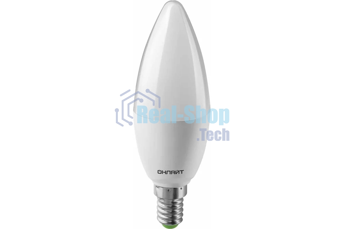 Лампа светодиодная ОНЛАЙТ 61958 OLL-C37-10-230-6.5K-E14-FR