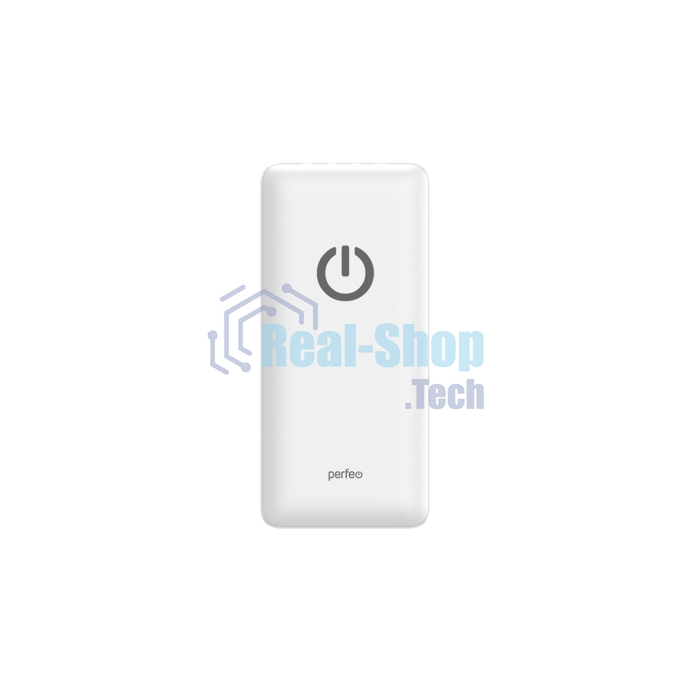 Портативный аккумулятор Powerbank Perfeo ABSOLUTE 10000mah In Micro usb,USB /Out USB,Micro usb,Type-C,Lightning, 2.1А/ белый (PF_B4879)