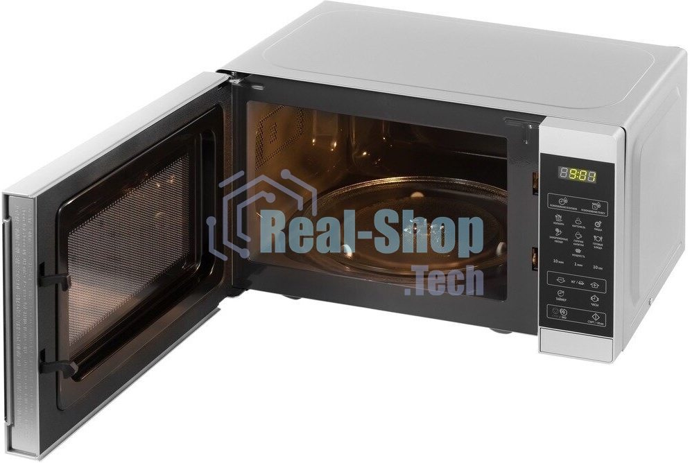 Микроволновая печь Sharp R2800RSL серебристый, 20 л, 800 Вт, переключатели - сенсор