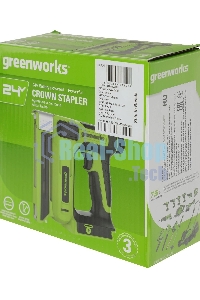 Степлер аккумуляторный GreenWorks G24CS10, 24V, без АКБ и ЗУ (3400107)