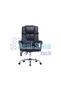 Кресло офисное Cactus CS-CHR-OC02M-BK черный, эко.кожа, крестов. сталь