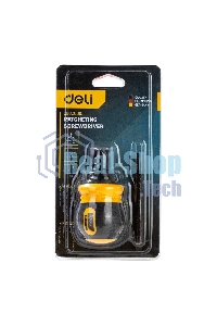 Двухсторонняя отвертка с трещеткой Deli DL626010 PH2+SL6x85мм 6/PH2x85мм. Материал биты: Cr-V. Общая длина: 95-140 мм. Диаметр хвостовика: 6,3 мм.