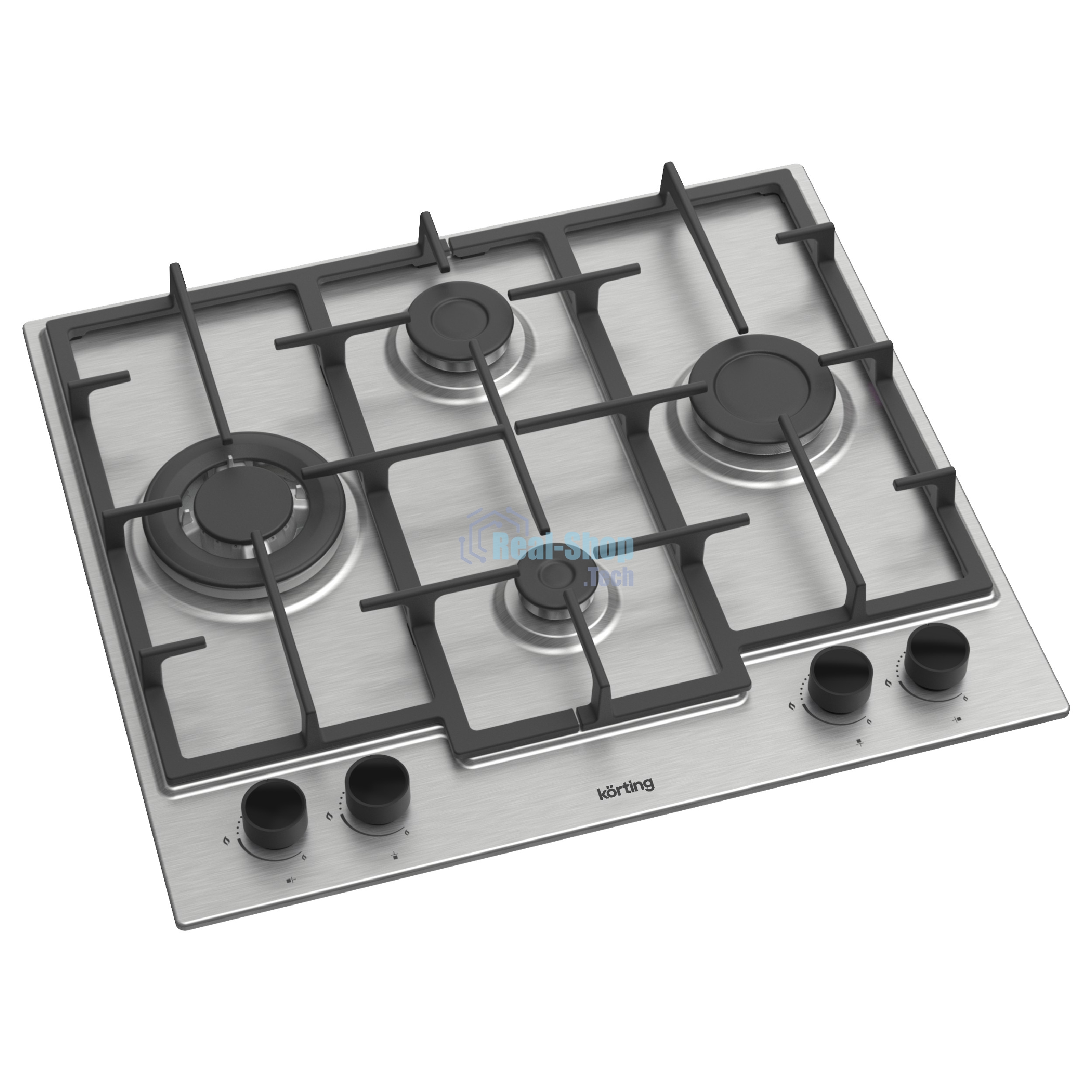 Газовая варочная поверхность Korting HG 688 CTX, 4 конфорки, нержавеющая сталь, 9300 Вт