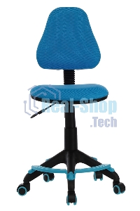 Кресло детское Бюрократ KD-4-F/TW-55 TW-55 голубой колеса голубой