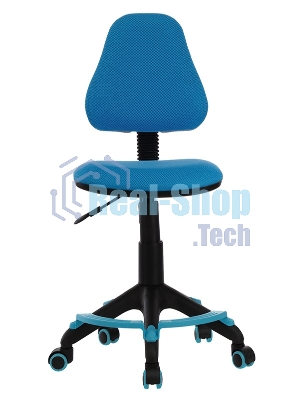 Кресло детское Бюрократ KD-4-F/TW-55 TW-55 голубой колеса голубой