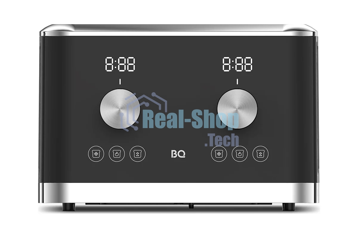 Тостер BQ T4000 Black-Steel, Мощность 1600 Вт, 7 степеней поджаривания