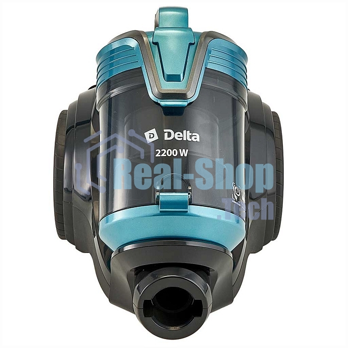 Пылесос Delta DL-0852 черный/бирюзовый, 350/2200 Вт, уборка сухая, пылесборник контейнер, 4 л