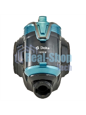 Пылесос Delta DL-0852 черный/бирюзовый, 350/2200 Вт, уборка сухая, пылесборник контейнер, 4 л