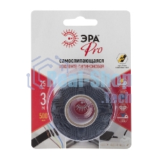 Изолента ЭРА PRO PROSS25 силиконовая самослипающаяся 25 мм х 3 м черная