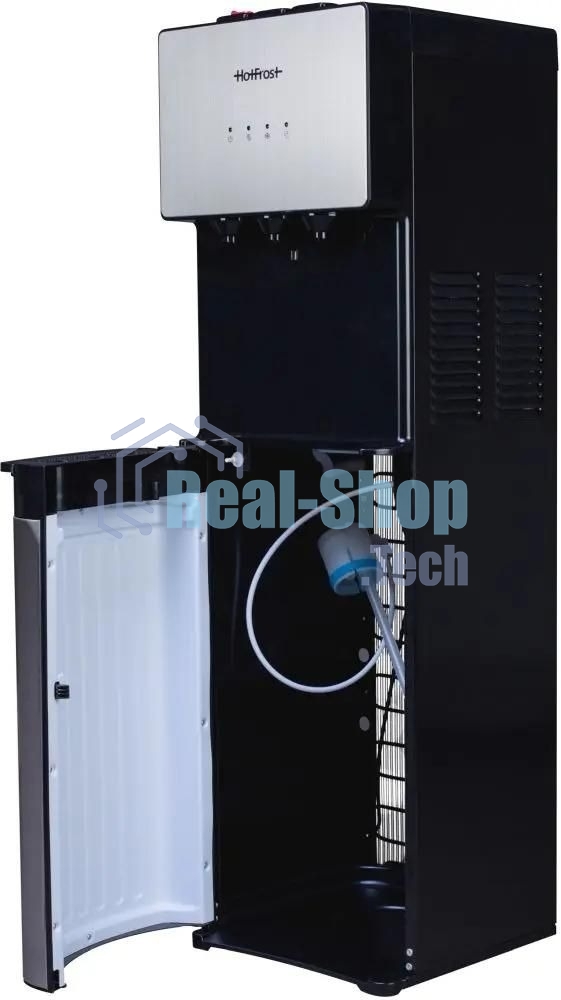 Кулер для воды Hotfrost V400AS, нижняя загрузка, нагрев 90 °С, охлаждение 10 °С, серебристый/черный