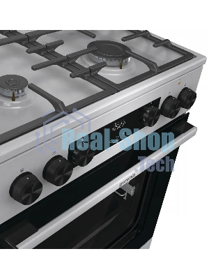 Плита комбинированная Gorenje GKS6C72XF серебристый, конфорок 4 газовых, духовка 71 л, 60 см x 85 см x 60 см