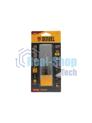 Сверло ступенчатое Denzel 6-8-10-12-14-16-18-20-22-24-26-28-30 мм, Р6М5К5, 6-гр. хвостовик