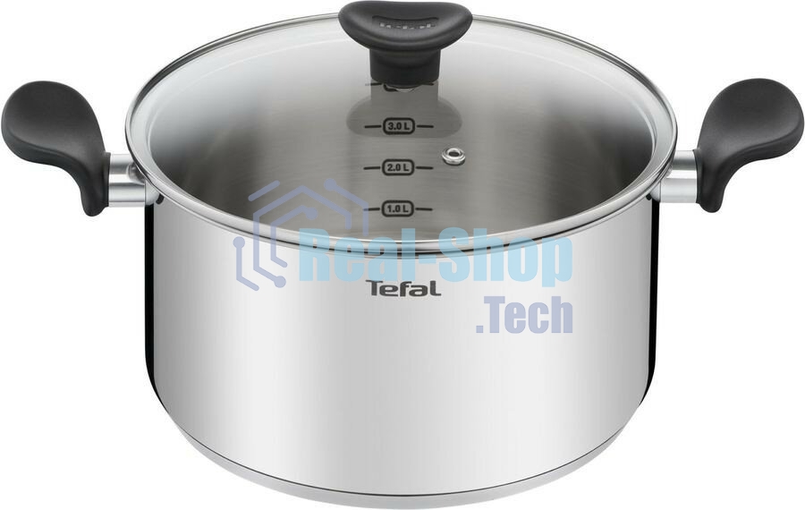 Кастрюля Tefal Primary E3084674 5.2 л. d=24 см (с крышкой) стальной (2100120958)