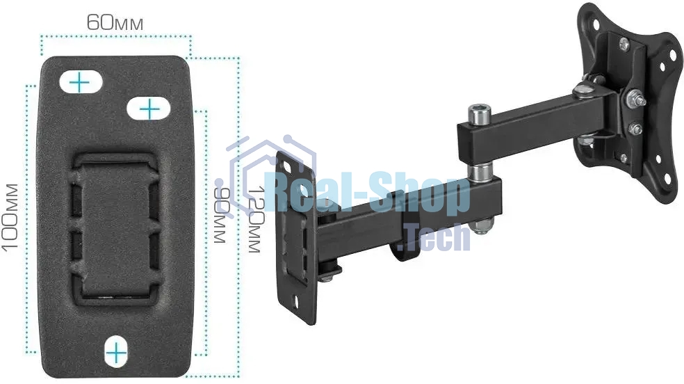 Кронштейн для телевизора Kromax CORBEL-3 черный, 10