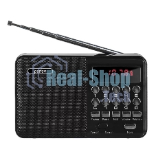 Радиоприемник цифровой Perfeo PALM FM+ 87.5-108МГц/MP3/питание USB или 18650/черный (i90-BL)