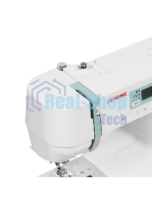 Швейная машина Janome HD6130 белый/зеленый, компьютеризированная, горизонтальный, 30 операций, автоматическая петля