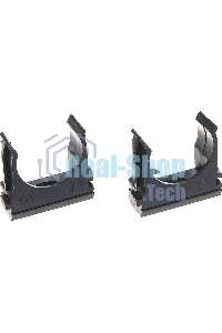 Крепеж-клипса для труб Полистирол черная д25 (100 шт/1000 шт уп/кор) Промрукав