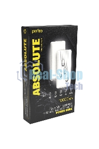 Портативный аккумулятор Powerbank Perfeo ABSOLUTE 10000mah In Micro usb,USB /Out USB,Micro usb,Type-C,Lightning, 2.1А/ белый (PF_B4879)