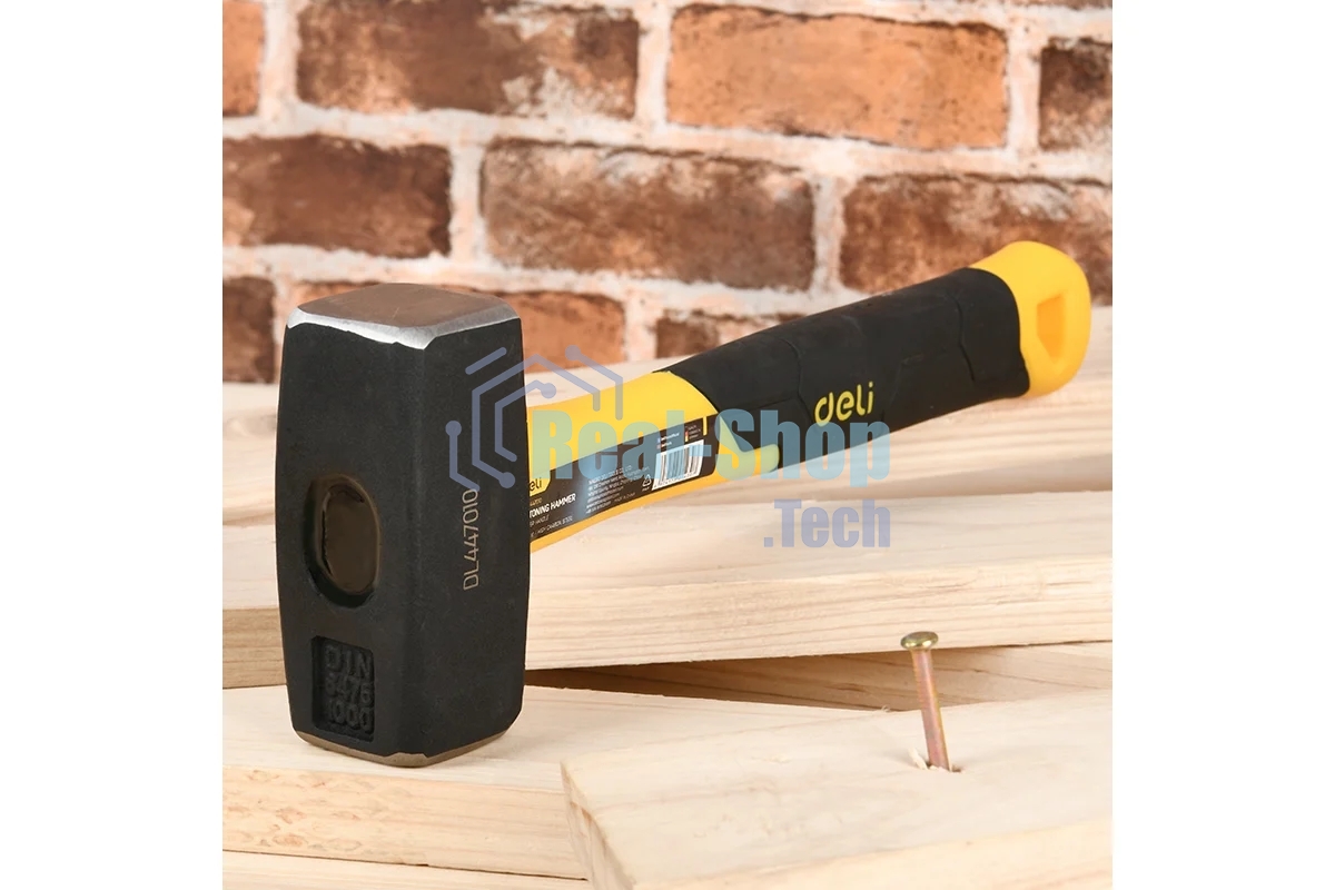 Кувалда Deli DL447010 1000 гр Фибергласовая рукоять