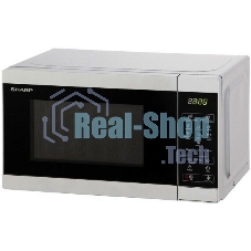 Микроволновая печь Sharp R2800RSL серебристый, 20 л, 800 Вт, переключатели - сенсор