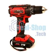 Дрель-шуруповерт аккумуляторная Edon AD-21A, 21В, 2 АКБ, Кейс