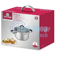 Кастрюля Rondell Brando RDS-1805 5.1 л. d=24 см (с крышкой) сталь