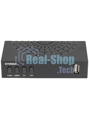 Приставка для цифрового ТВ Hyundai H-DVB440 черный, DVB-T2, DVB-T, DVB-C, HDMI, USB 2.0 x2