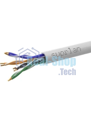 Кабель информационный Suprlan Standard 01-0328-9, cat.5e U/UTP 4 пары 24AWG, PVC, внутренний, 305м, серый
