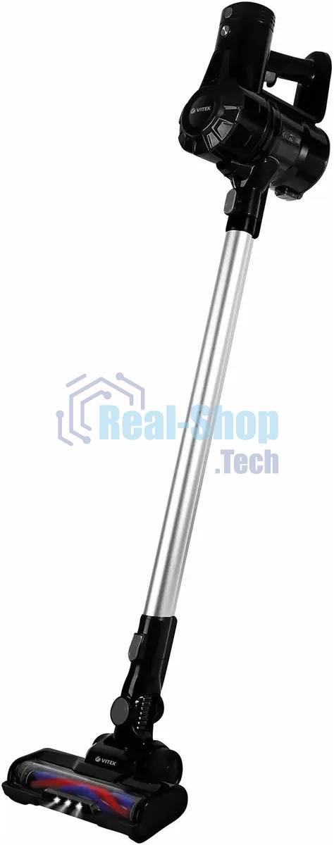 Пылесос Vitek Starlight VT-8143 черный/серебристый, питание от аккумулятора, 35 Вт, уборка сухая, пылесборник 0.6 л, работа от АКБ max 30 мин