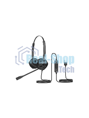 Гарнитура проводная бинауральная USB-гарнитура Fanvil HT302, стерео, HD звук, переходник QD на RJ9