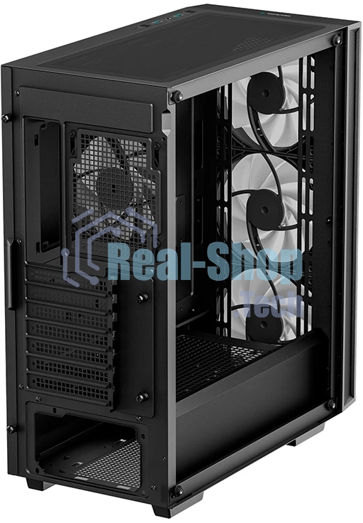 Компьютерный корпус Deepcool MATREXX 55 V4 без БП, боковое окно (закаленное стекло), 3xARGb LED 140мм вентилятора спереди, 1xARGb LED 120мм вентилятор сзади, черный, ATX