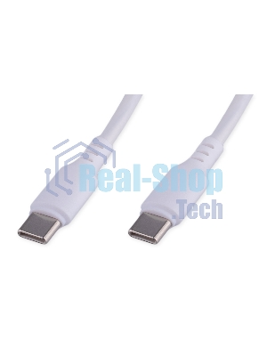 Кабель USB2.0 Cablexpert CC-USB2-CMCM-100-1M-W, Type-C/Type-C, 5A, 100Вт, PD/QC3.0, медь, 1м, белый, пакет