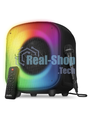 Портативная колонка SVEN PS-555, черный, 65 Вт (RMS), Bluetooth, USB, microSD, пульт
