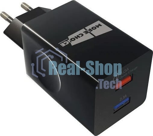 Сетевое зарядное устройство MORE CHOICE (4627151195100) NC55QCm QC3.0 черный