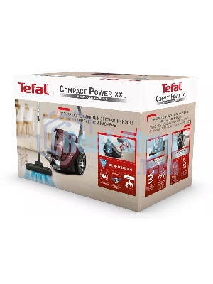 Пылесос Tefal Compact Power XXL TW4873EA малиновый/черный, 550 Вт, уборка сухая, пылесборник контейнер 2.5 л
