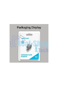 Кард-ридер Vention OTG USB 2.0 CM/MicroSD - Серый