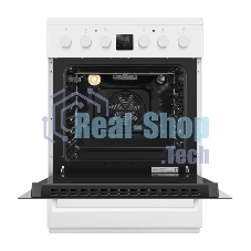 Плита электрическая Maunfeld MEC67CW08TD белый, конфорок 4 шт, духовка 59 л, 60 см x 85 см x 60 см