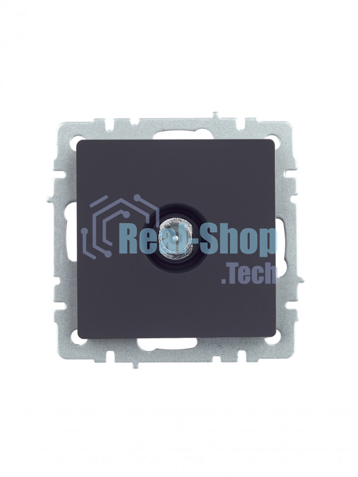 Розетка телевизионная проходная IEK BRITE РТВ10-0-БрГ графит