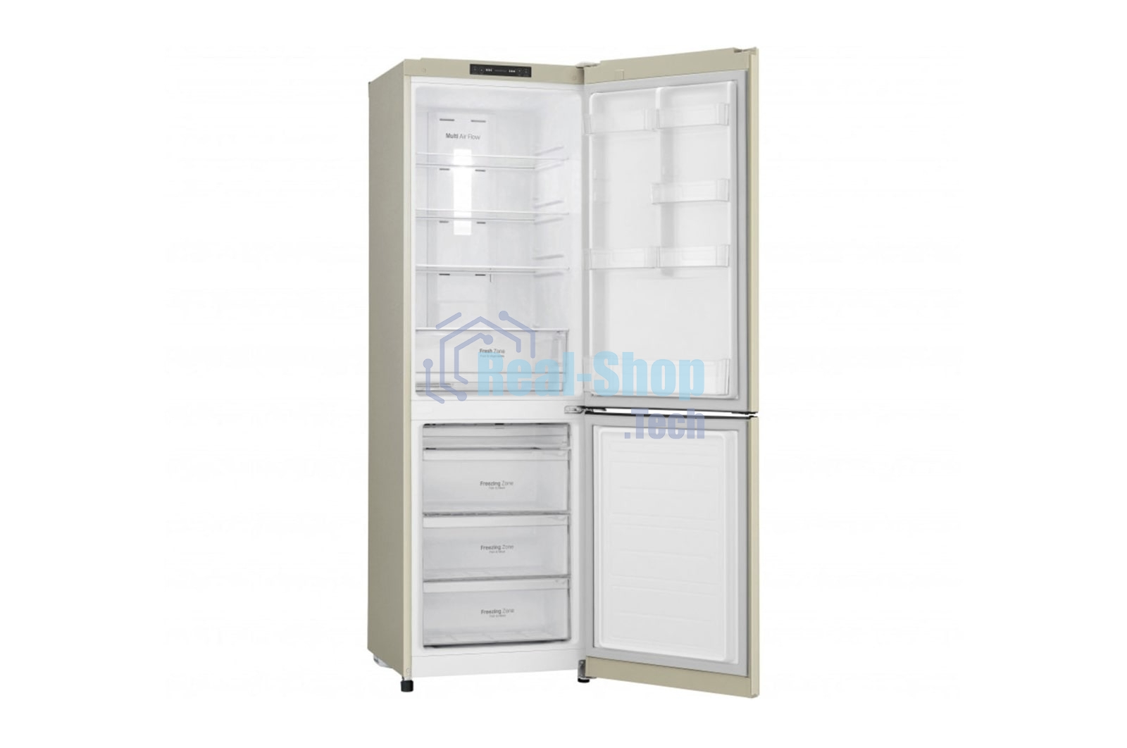 Холодильник LG GA-B419SEJL бежевый двухкамерный 223/79л морозилка снизу, No Frost