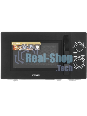Микроволновая печь Hyundai HYM-M2063 черный, 20 л, 700 Вт, переключатели - поворотный механизм