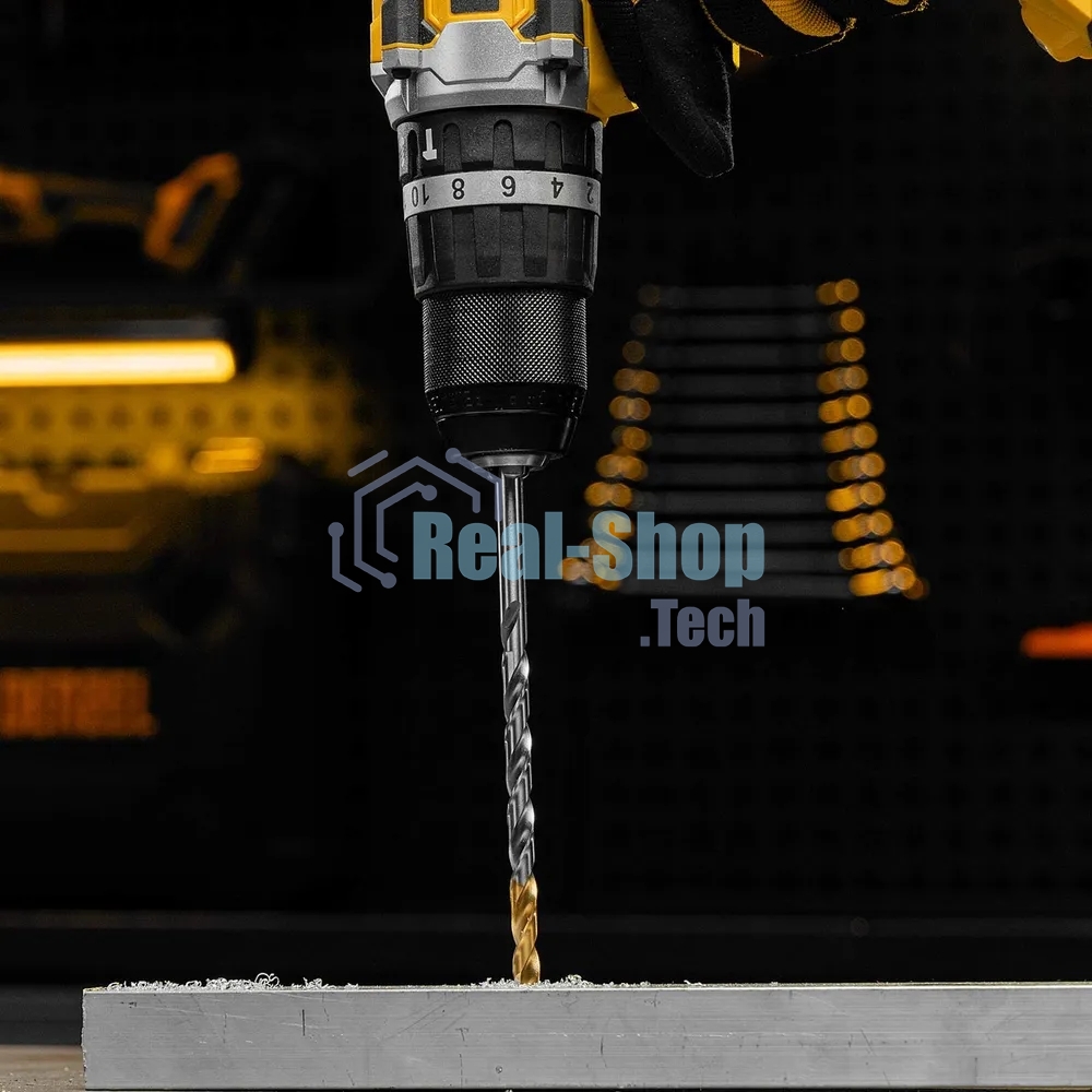 Сверло спиральное по металлу Denzel 7,5 х 156 мм, Р6М5, Golden Tip, удлиненное