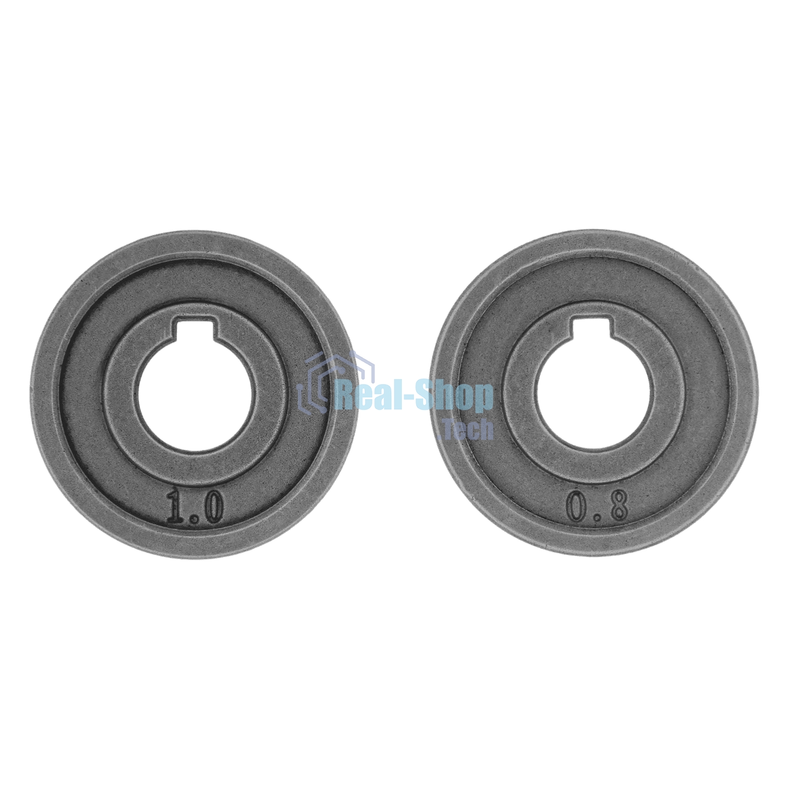 Подающий ролик Denzel V профиль под стальную проволоку 0,8-1 мм, 2 шт