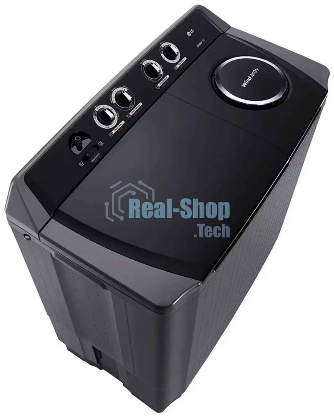 Стиральная машина LG P1861RWNT черный, загрузка вертикальная 18 кг