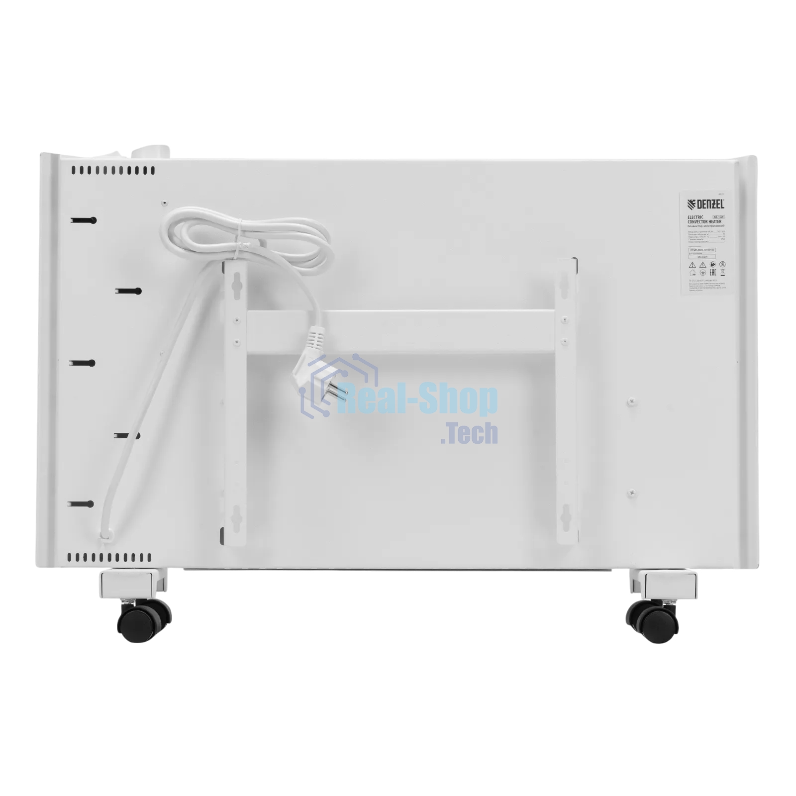 Конвектор Denzel XCE-1500 белый, 1500 Вт, 20 м2, термостат