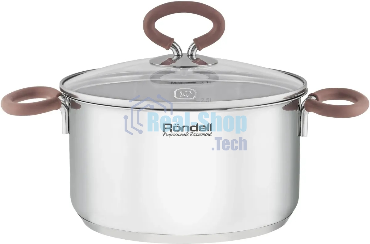 Кастрюля Rondell Etery RDS-1599 3.1л. d=20см (с крышкой) сталь