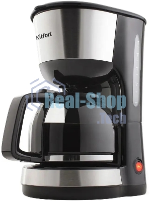 Кофеварка капельная Kitfort КТ-715 черный, исп. кофе - молотый, 1,2 л, 1000 Вт.