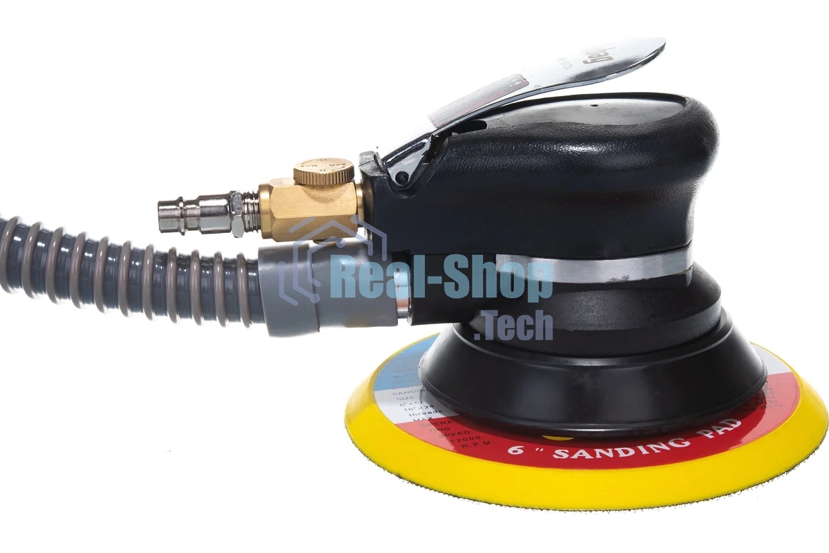 Пневмошлифмашина орбитальная SR150CV с пылеотводом c набором (140л/м 9000об мин 6.3 бар 150мм) 100182