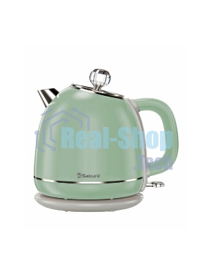 Чайник электрический Sakura SA-2187GR 1.7 л, зеленый/серый